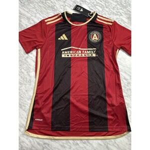 Adidas MLS Atlanta United FC Home Soccer Jersey Women's Medium Red Black NEW